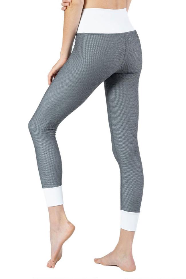 Mid-rise super soft legging in Pewter and White from Chill By Will